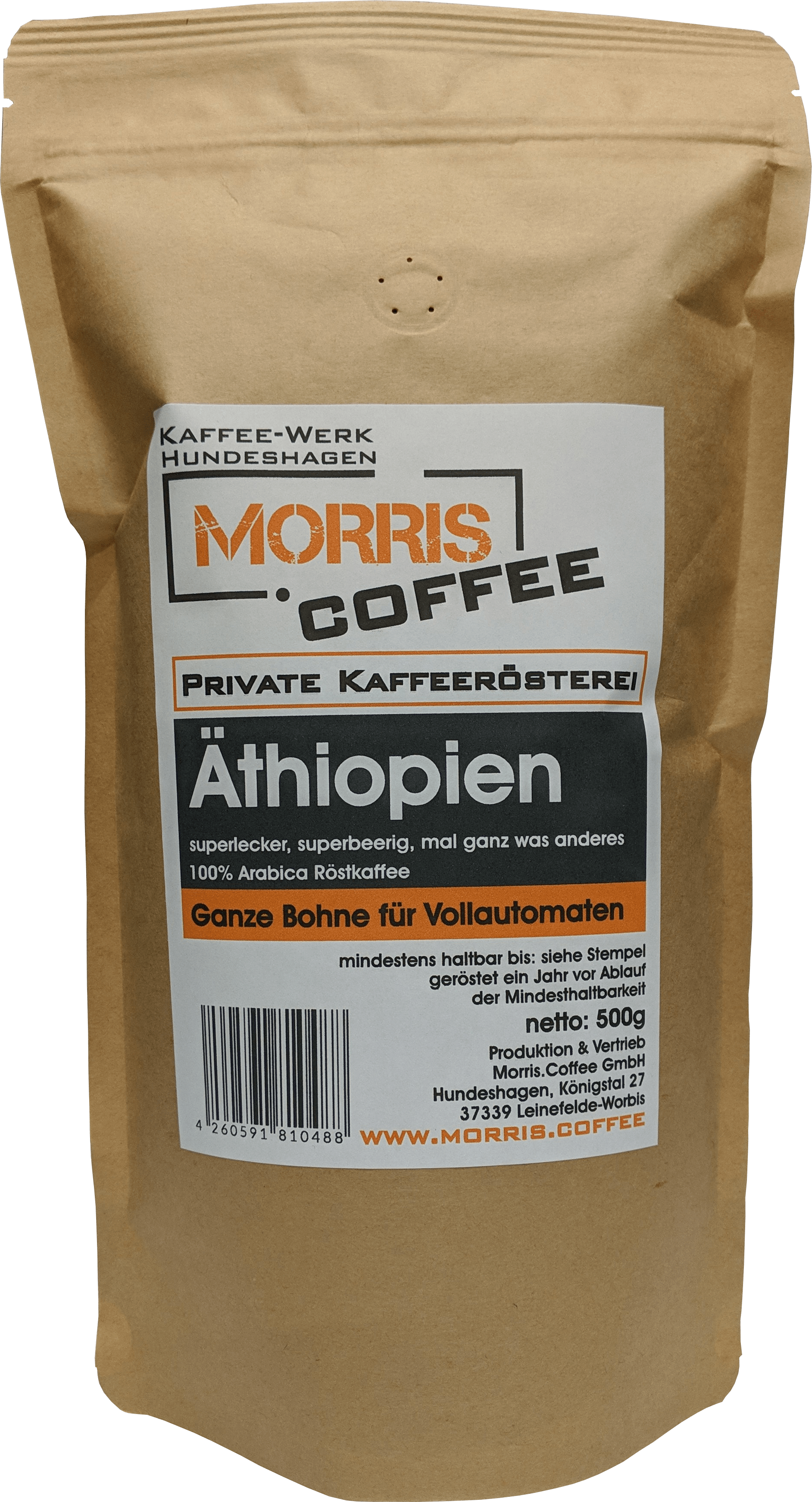 Kaffee aus Äthiopien - 500 g - ganze Bohne