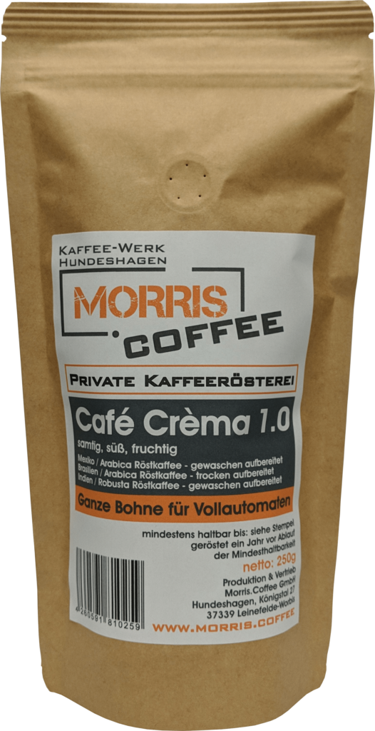 Cafe Crema 1.0 - 250 g - ganze Bohne