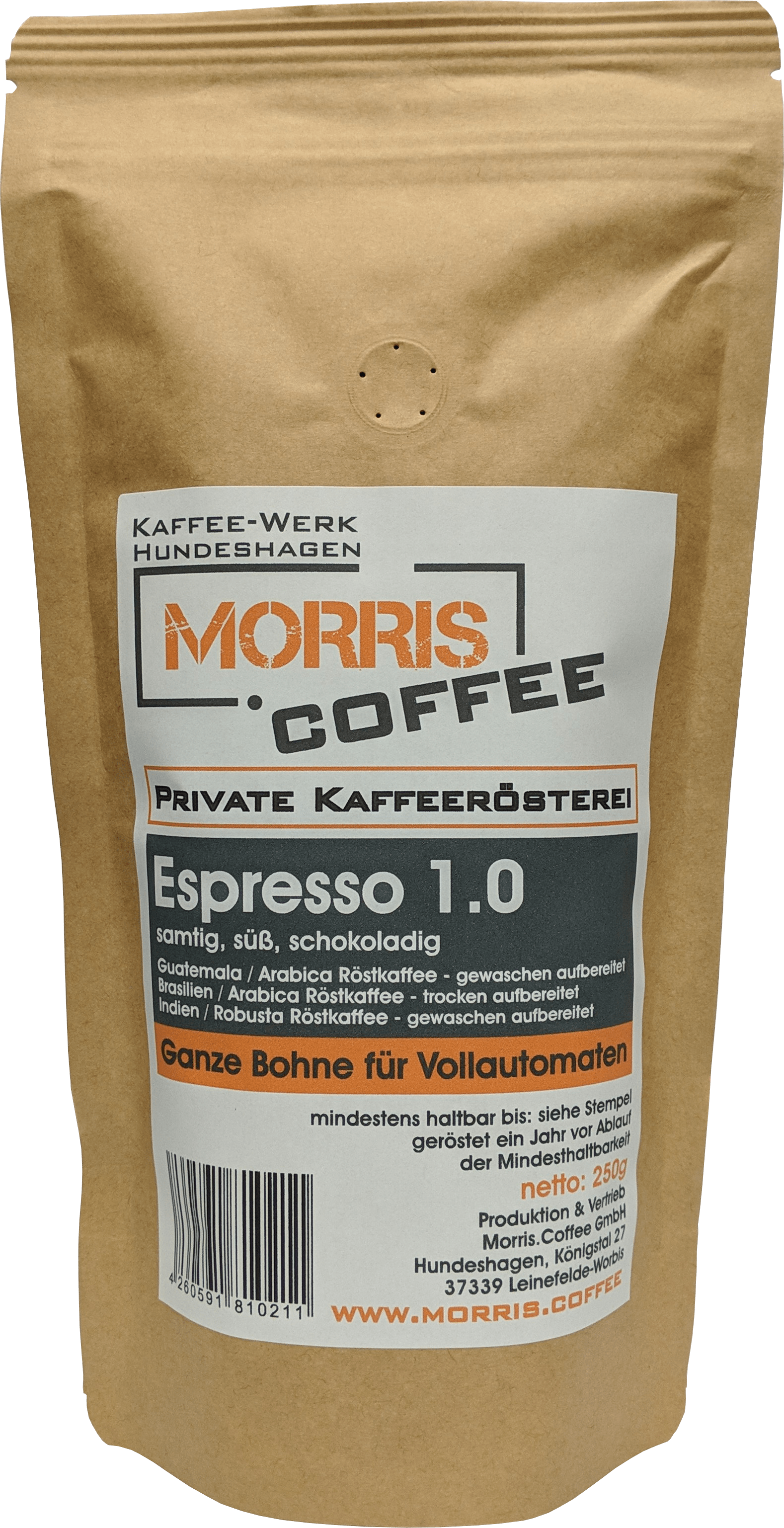 Espresso 1.0 - 250 g - ganze Bohne