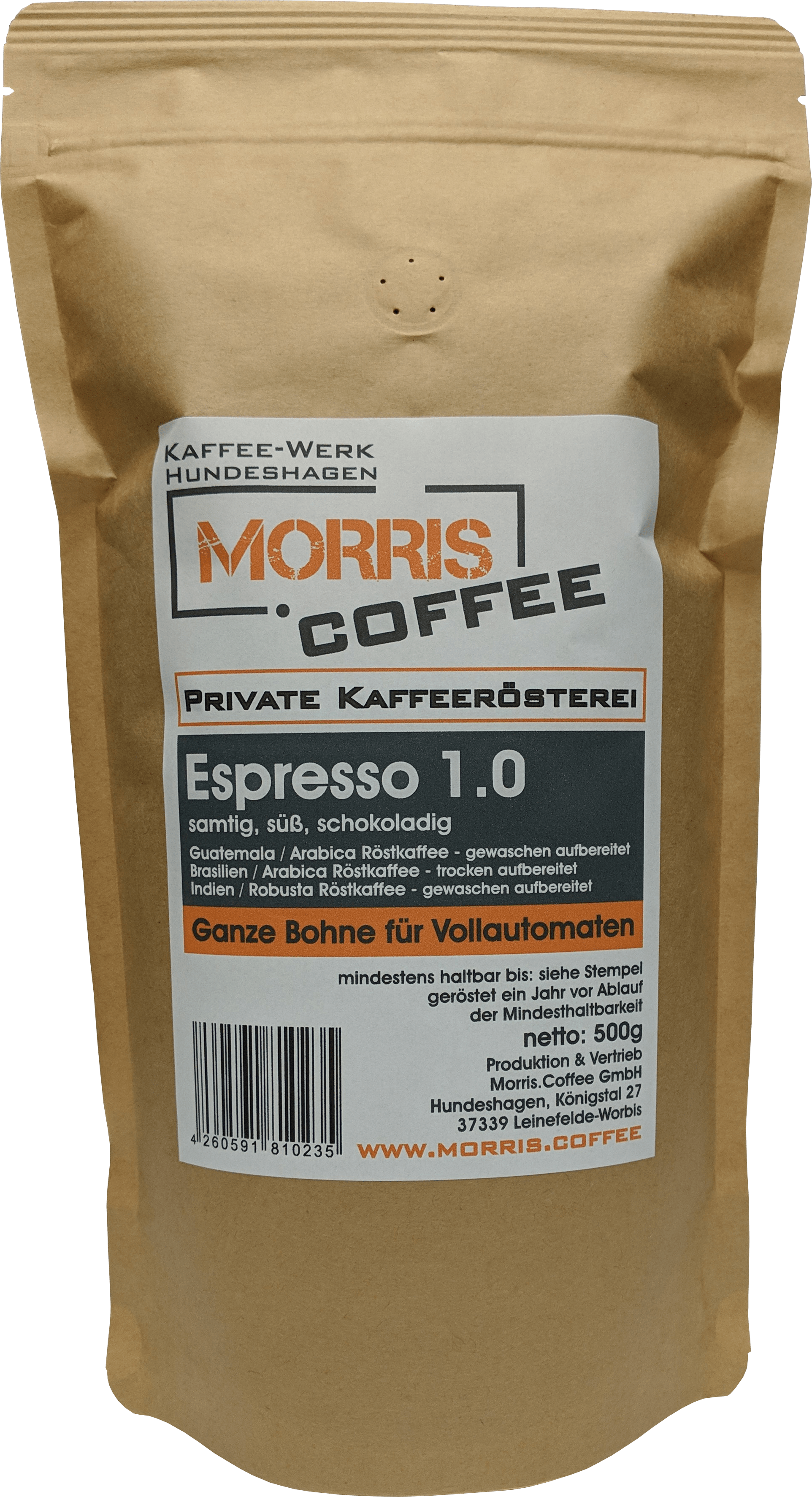 Espresso 1.0 - 500 g - ganze Bohne