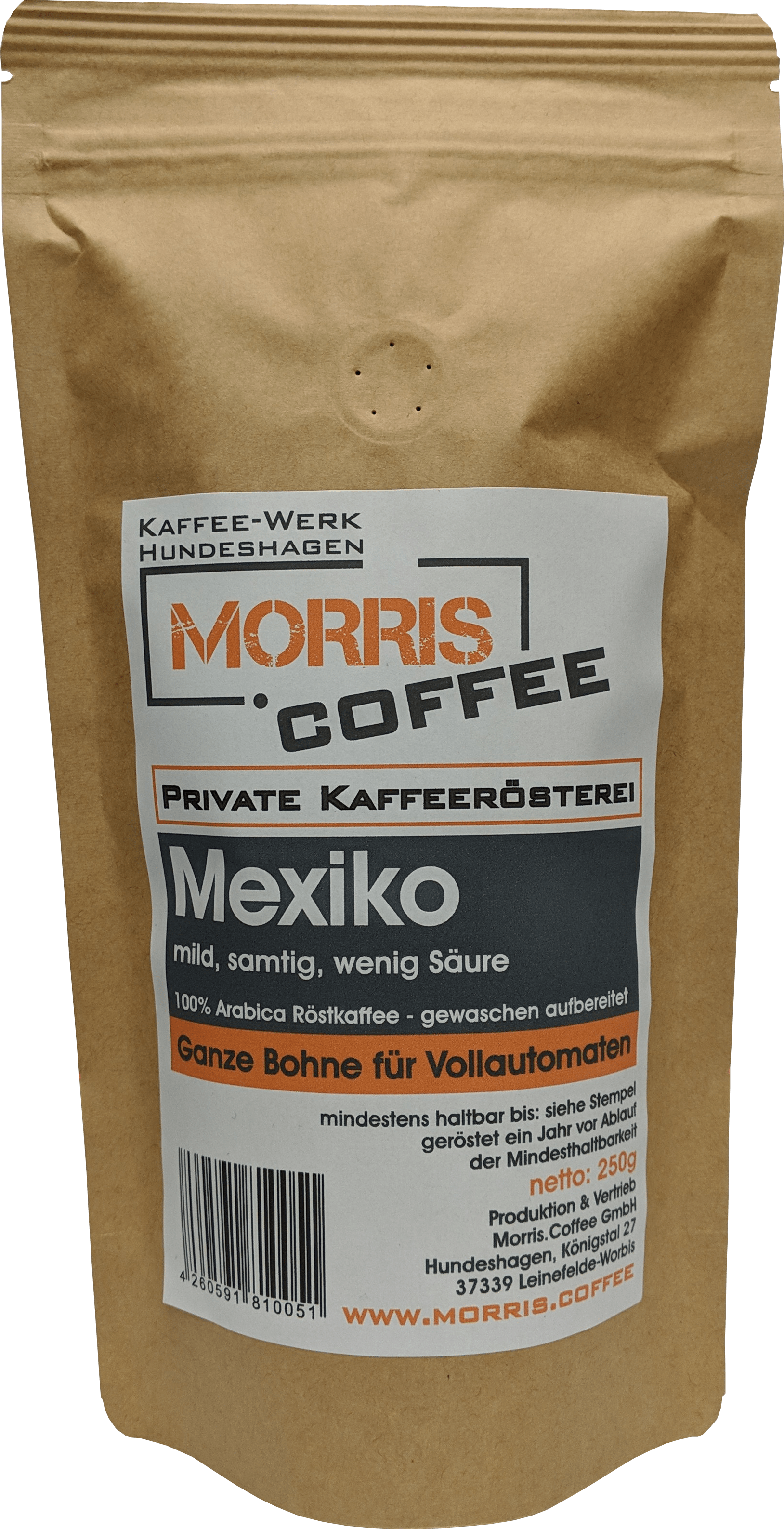 Kaffee aus Mexiko - 250 g - ganze Bohne