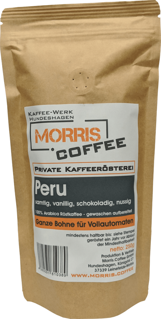Kaffee aus Peru - 250 g - ganze Bohne