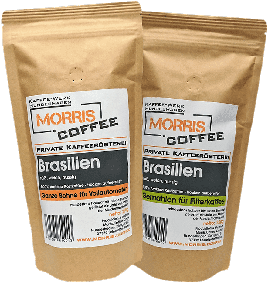 Kaffee aus Brasilien gemahlen für Filterkaffee oder als ganze Bohne auf morris.coffee bestellen