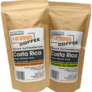 Kaffee aus Costa Rica gemahlen für Filterkaffee oder als ganze Bohne auf morris.coffee bestellen