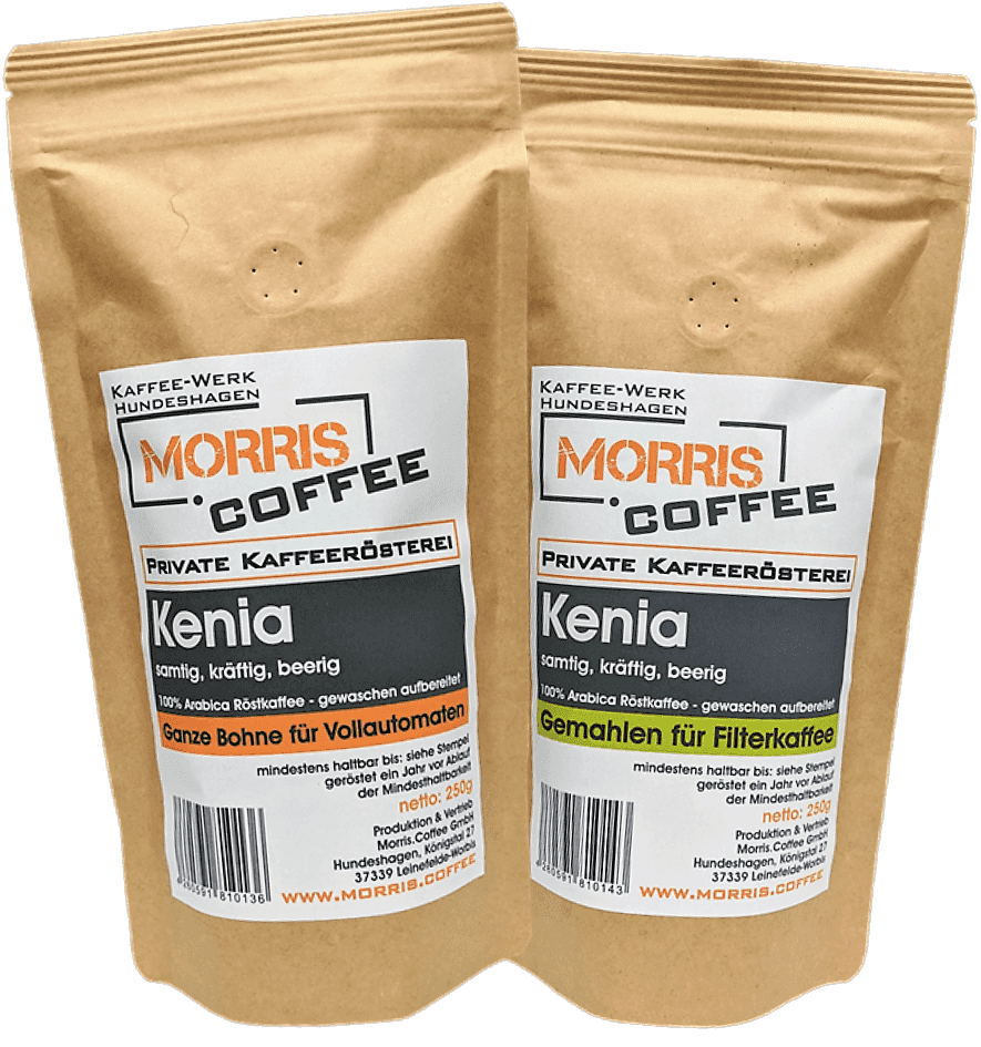 Kaffee aus Kenia gemahlen für Filterkaffee oder als ganze Bohne auf morris.coffee bestellen