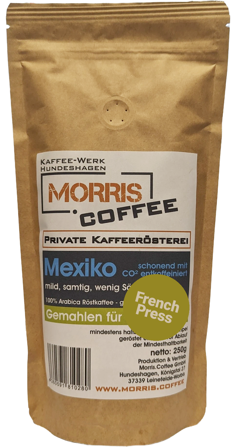entkoffeinierter Kaffee aus Mexiko - French Press 1000g