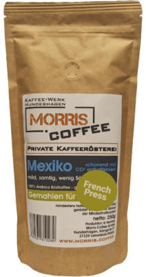 entkoffeinierter Kaffee aus Mexiko - French-Press - 500g - morris.coffee.de