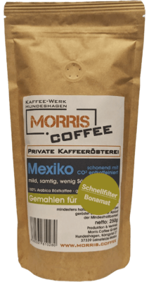 entkoffeinierter Kaffee aus Mexiko - Schnellfilter / Bonamat - 1000g -morris.coffee.de
